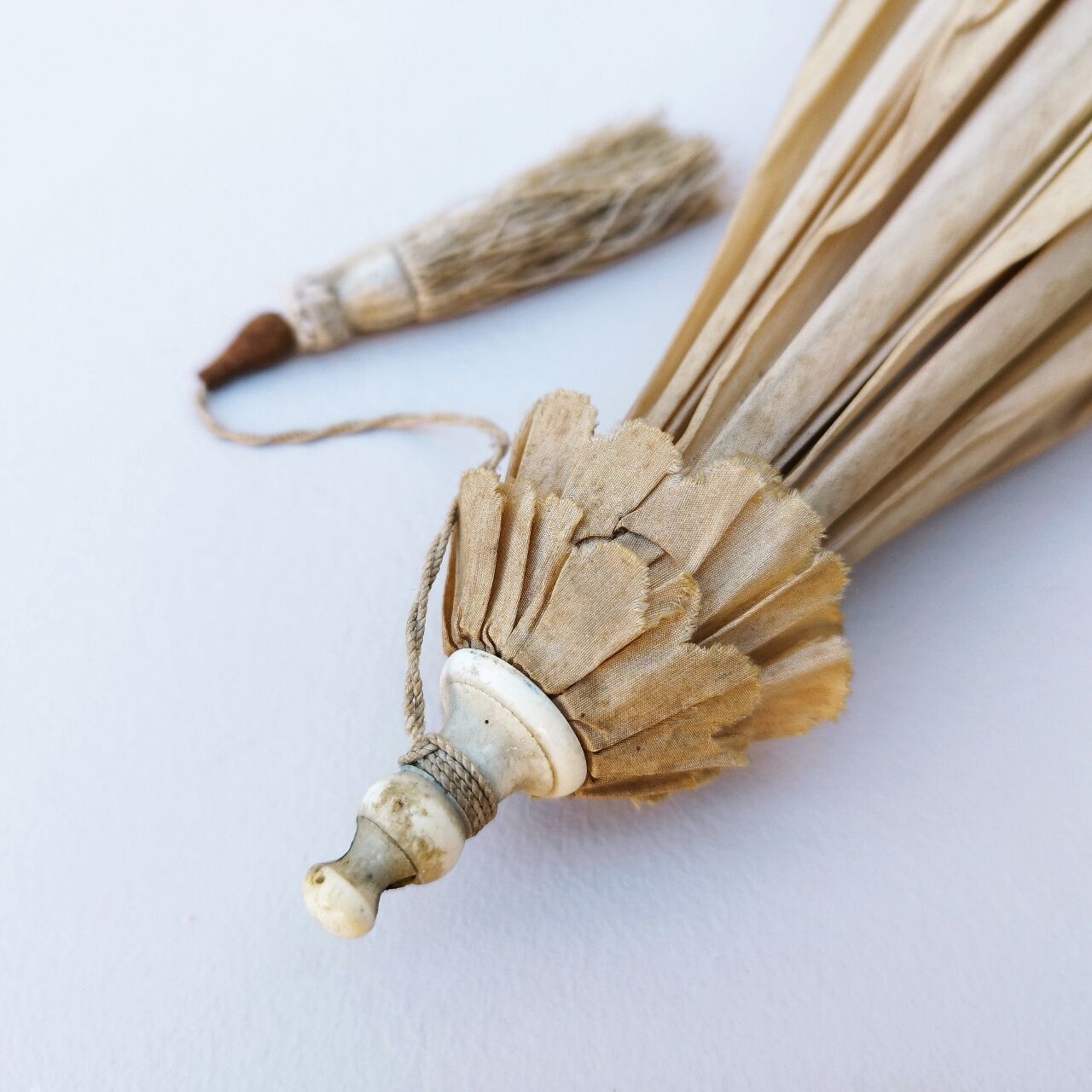 Old silk and carved ivory umbrella