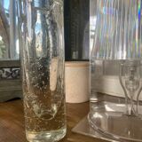 Vintage bubbled glass vase, 1970