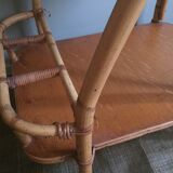 Bamboo rattan serving table