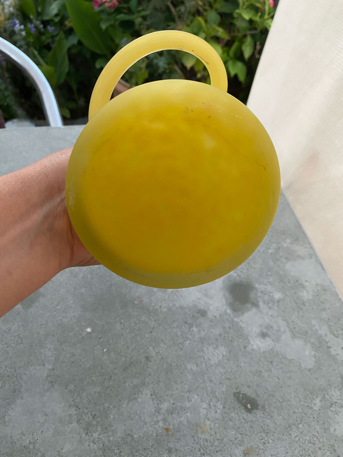 Vase Soliflore col de cygne Vintage – Verre Satiné Jaune
