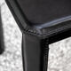 Black leather chairs by Enrico Pellizzoni, 1970s,