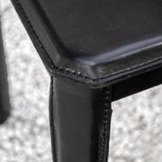 Black leather chairs by Enrico Pellizzoni, 1970s,