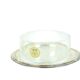 Silver Plated Butter Bowl Caviar Holder Maestri Italy Crystal