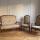 Salon style Louis XV complet en bois massif – Canapé + 2 fauteuils - très bon état
