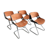 Quatre chaises vintage années 70
