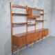 Mid-Century Modular Free Standing  Teak Wall Unit by Kjell Riise for Brodrene Jatogs, Norway, 1960s