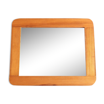 Rectangular pine mirror from the 70s 60x50cm