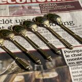 Set of 6 Vintage Gold Moka Spoons - Tableware - Coffee Spoons