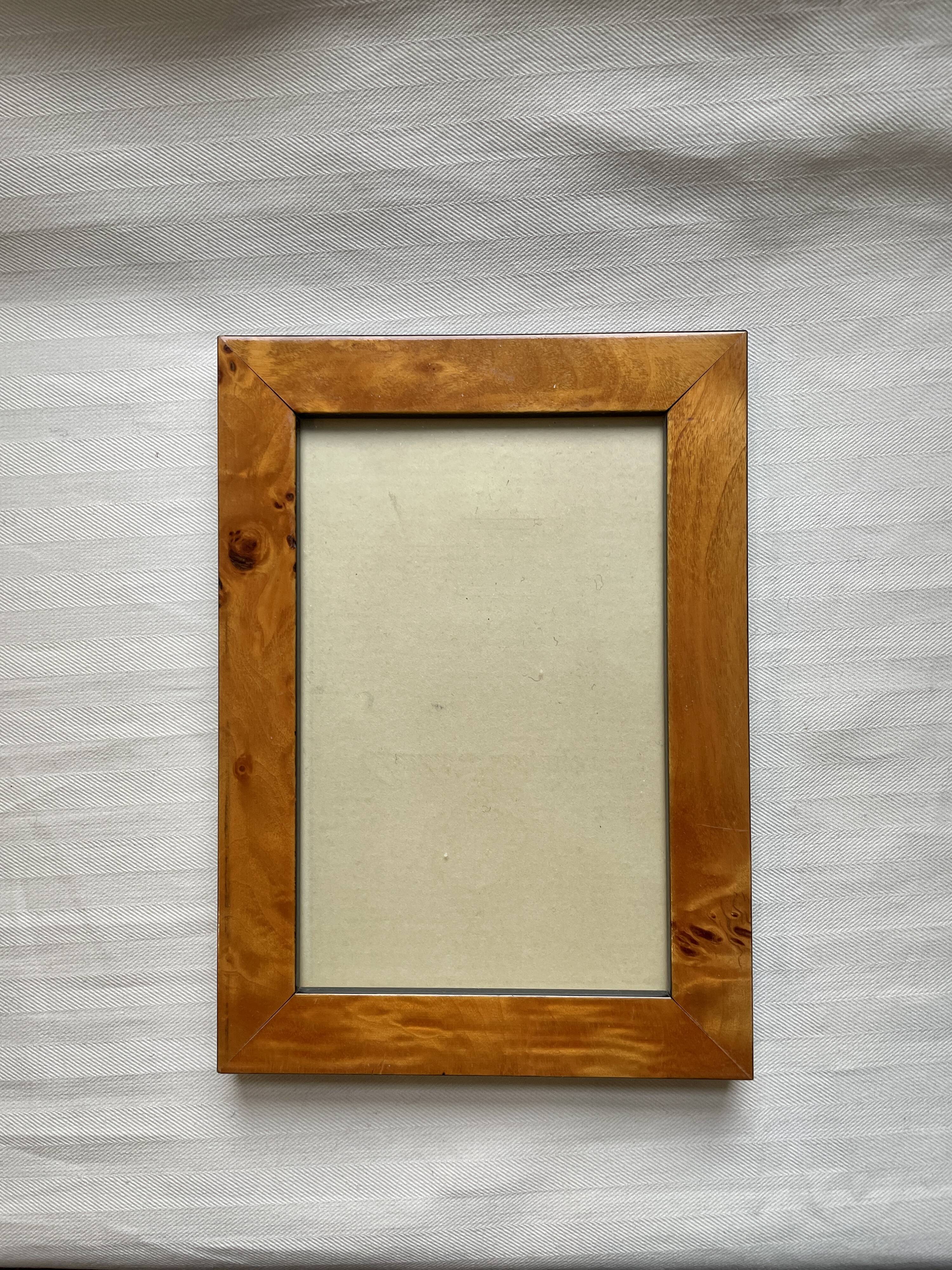 Walnut burl frame 13 x 18 cm