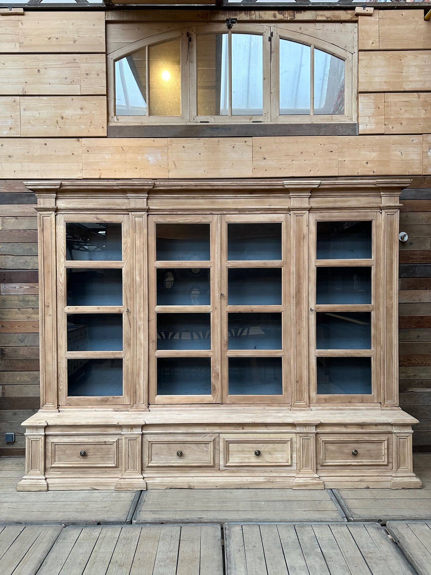 Solid elm display case