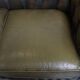 Green Vintage English Cowhide Leather Chesterfield 2-Seater Sofa