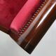 Empire‑Style Armchairs in Wood and Red Velvet, Belgium ca. 195