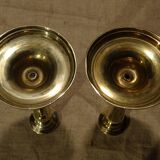 Pair of old torches candlesticks with binet Louis Philippe XIX ème Ht 20 cm ref A195/1