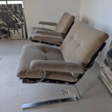 Pair of modernist armchairs by Reinhold Adolf for COR, 1970.