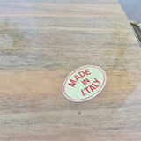 Plateau octogonal en marqueterie et laiton, Italy, Art Deco années 40 50