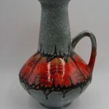 Ceramic vase Fat Lava 1 handle Carstens Germany