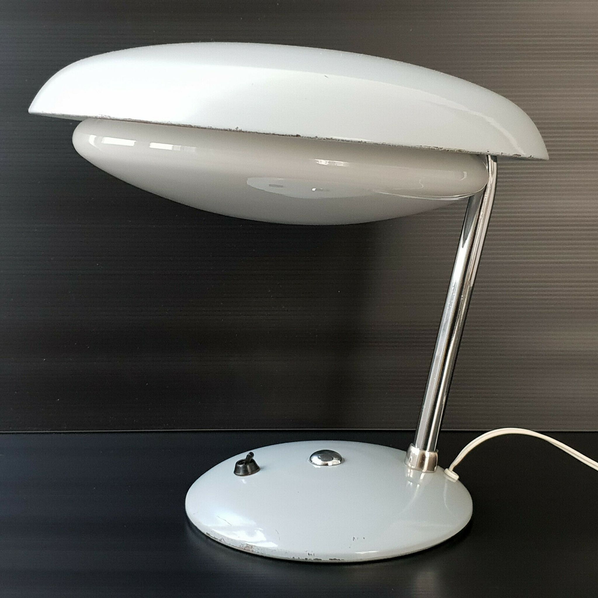 Vintage lamp 1950 Elra metal and glass