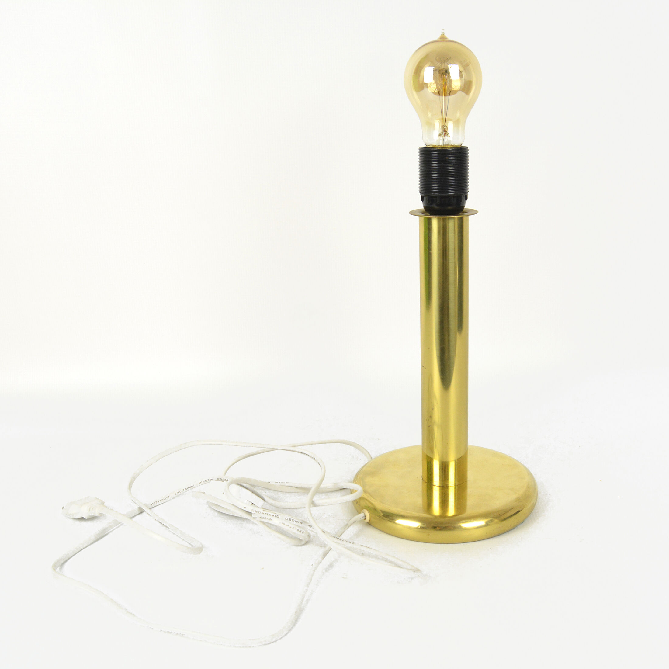 Brass table lamp, Rogo Leuchten, Germany, 1980s