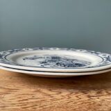 Two antique plates in Gien porcelain France
