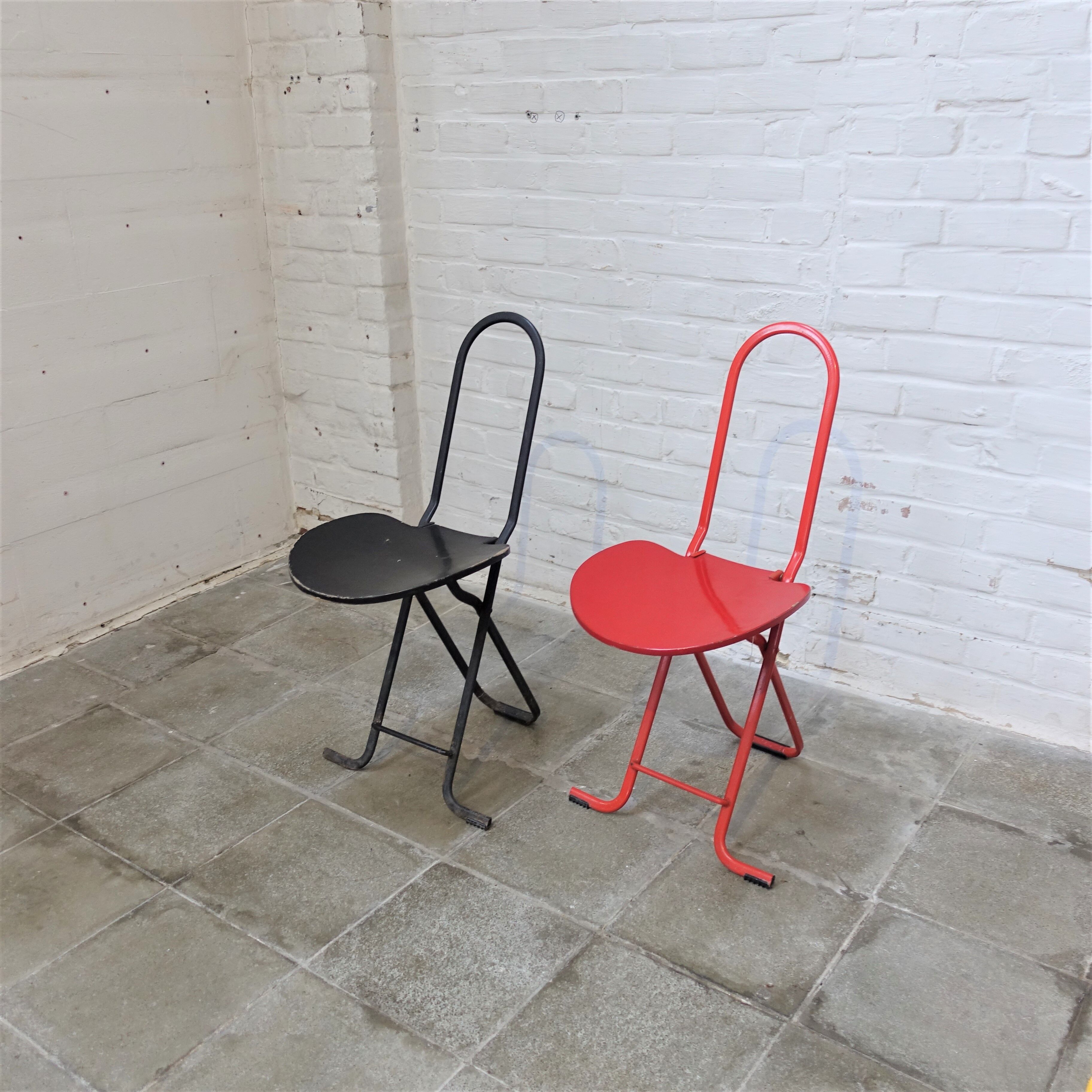 Set of 2 folding chairs by Gastone Rinaldi for Thema