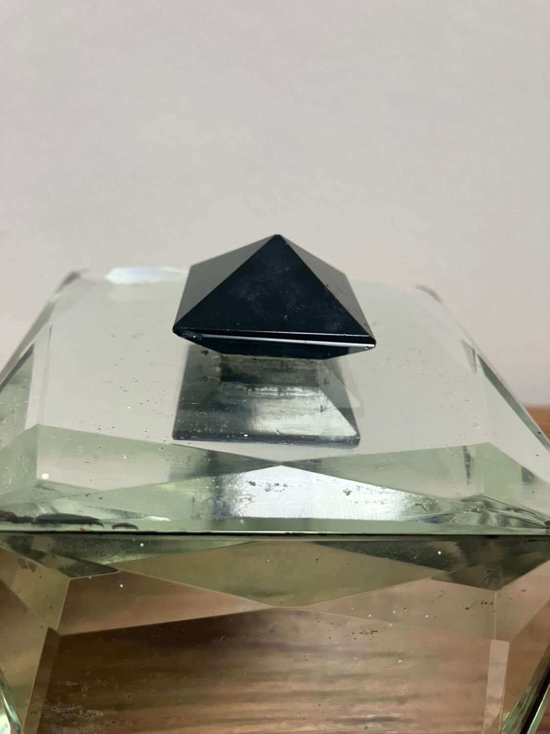 Beveled mirror jewelry box