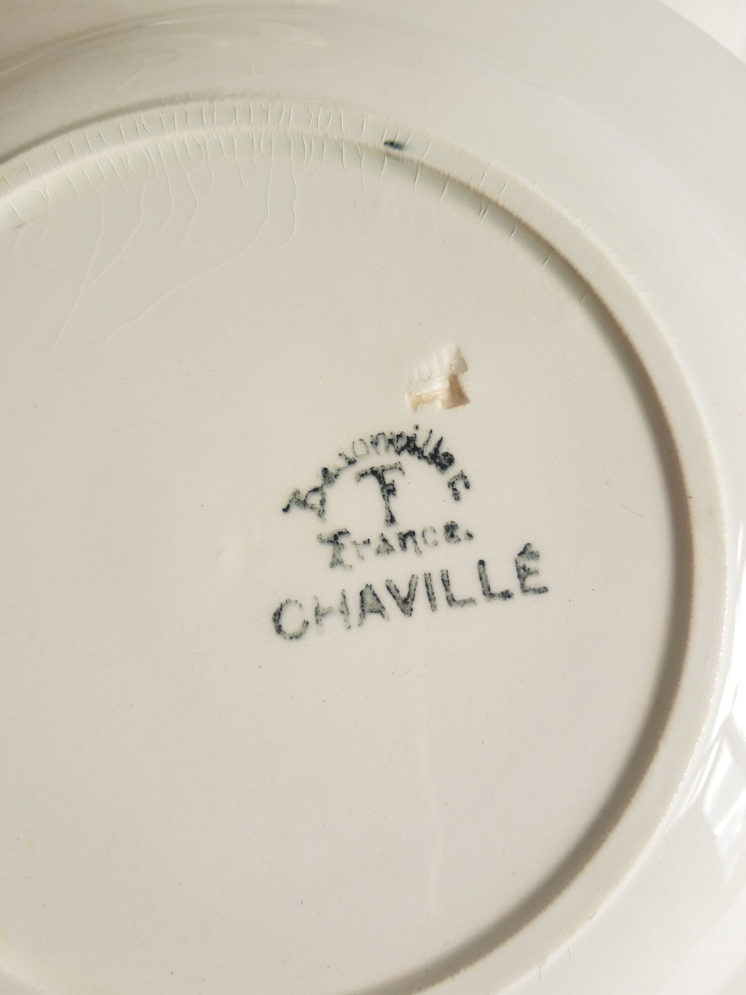 Set of 6 hollow plates Badonvillers chavillé vintage