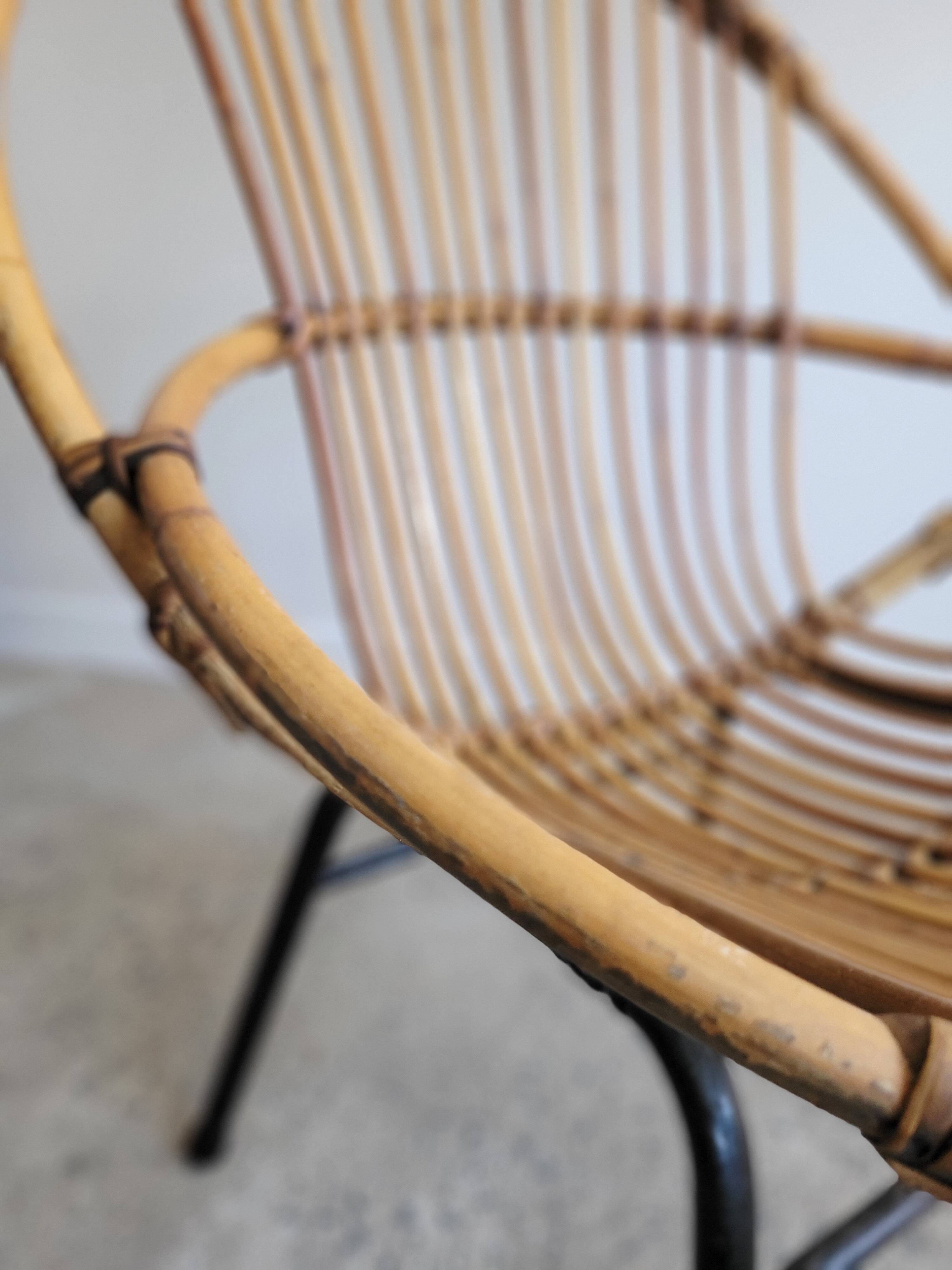 Adult rattan shell chair