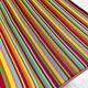 Compact sofa Eames Vitra Alexander Girard Miller stripe fabric
