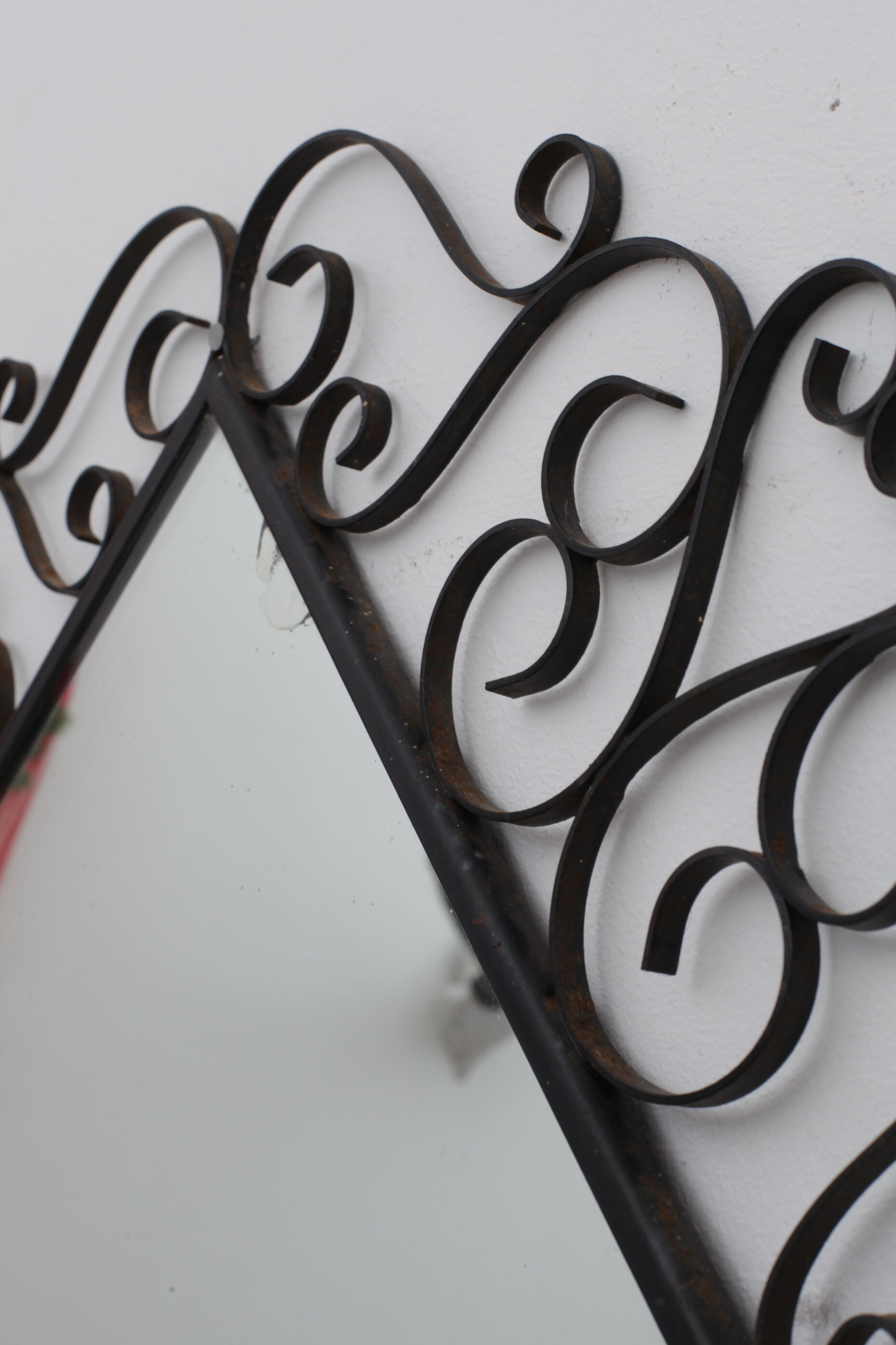 Chaty Vallauris wrought iron mirror 38cm