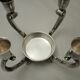 Reed - barton art deco glass-cut silver metal candlestick