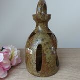 Ancienne lanterne Baudat la Borne bougeoir en grès pyrité, lanterne décorative  à accrocher