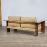 Afra & Tobia Scarpa ‘Artona’ Sofa In Elm And Linen For Maxalto, 1975