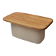 Soft Table — One-Off Sculptural Table in Reclaimed Oak and Wool by Zachte Z