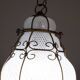 Extraordinary Venetian Lantern in Murano Reticello Glass, 1940s
