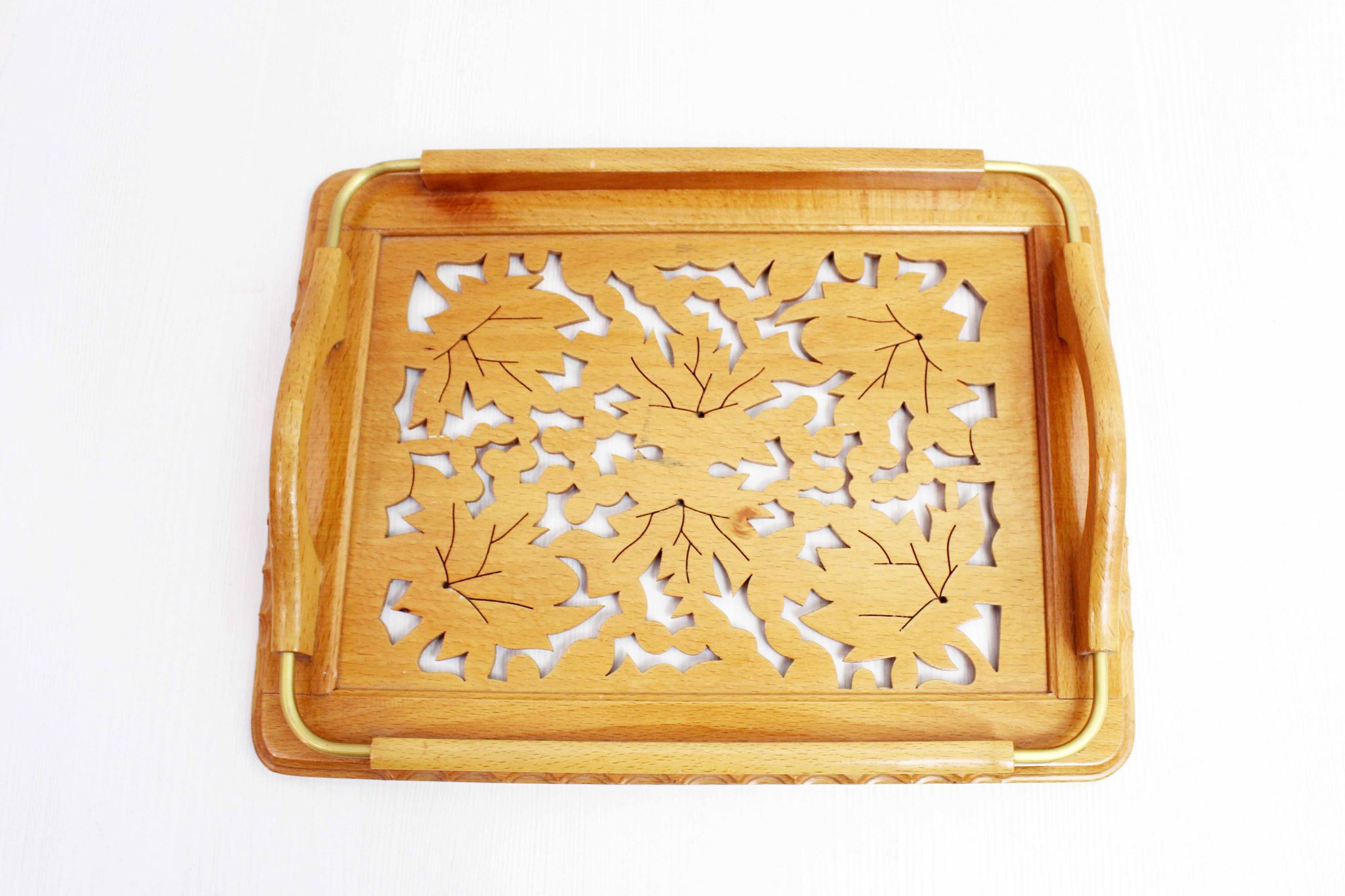 Plateau vintage en bois