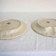2 vintage pomegranate slip plates signed Francesco Guarino