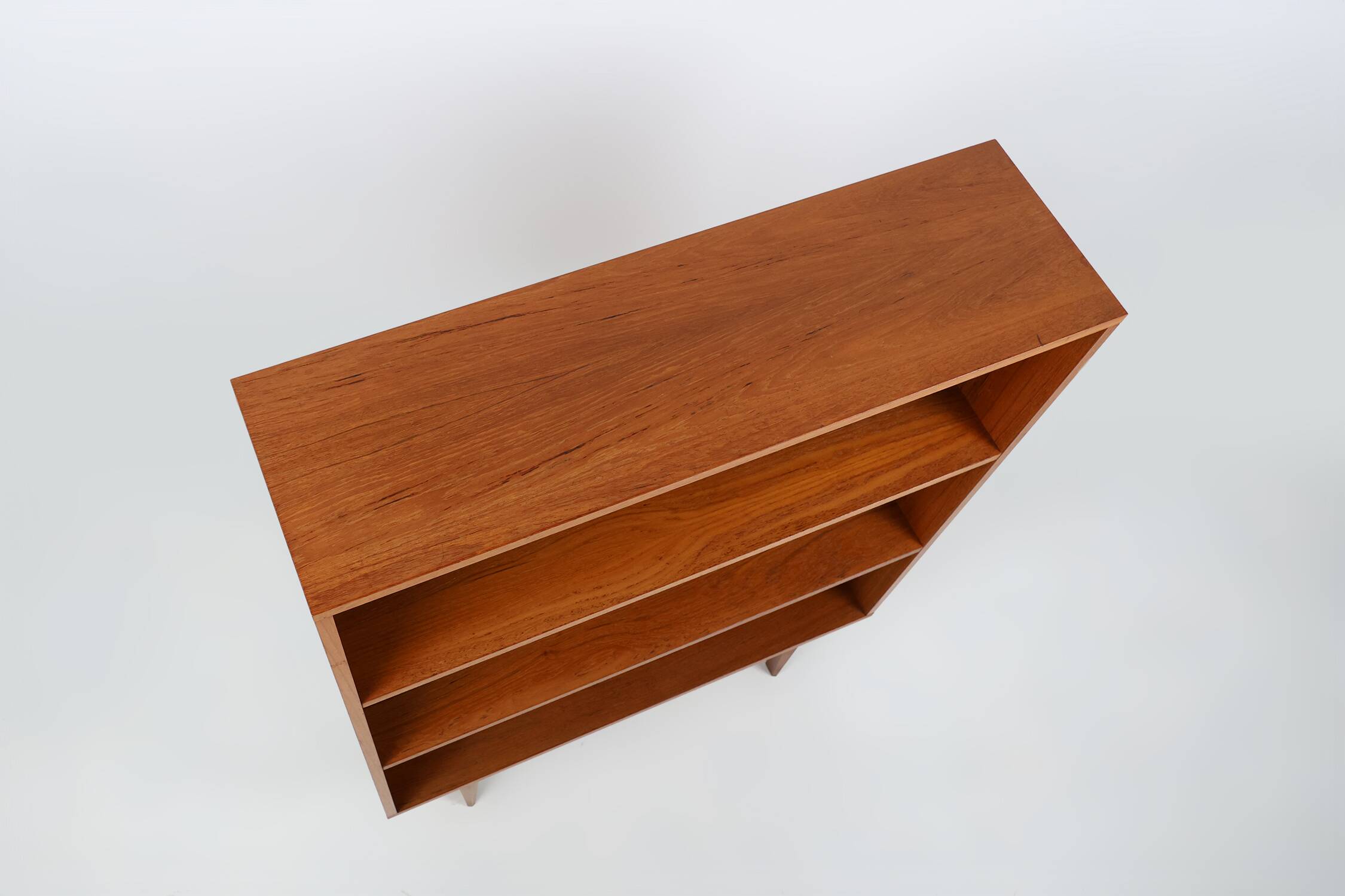 French vintage teak bookcase with 2 shelves from the 1960s