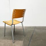 Postmodern chair in metal and wood by Ruud Jan Kokke for Harvink, 1990s.