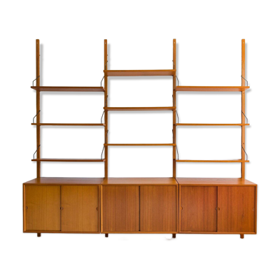 Système de rangement mural modulaire par Poul Cadovius pour Cado, années 1960