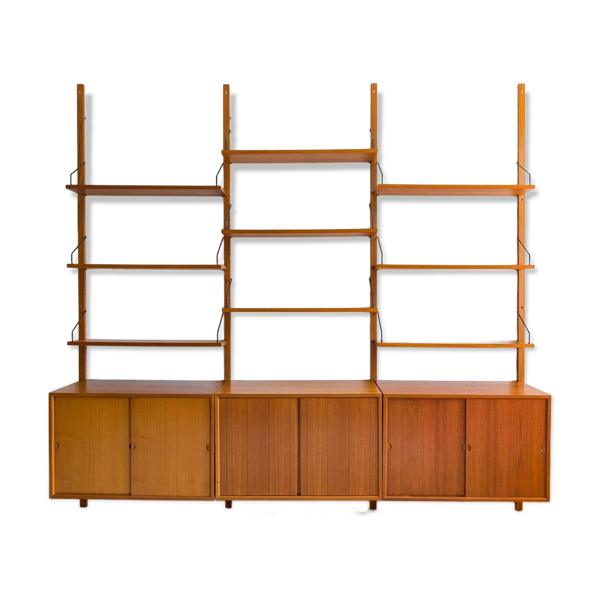 Système de rangement mural modulaire par Poul Cadovius pour Cado, années 1960
