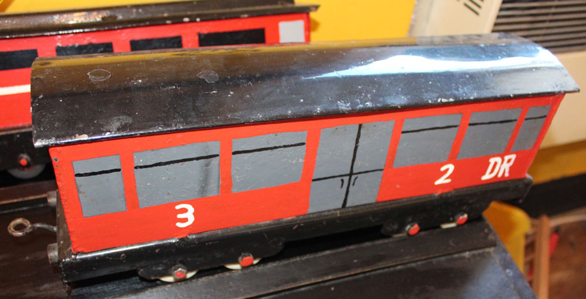 Old big train in metal decorative toy