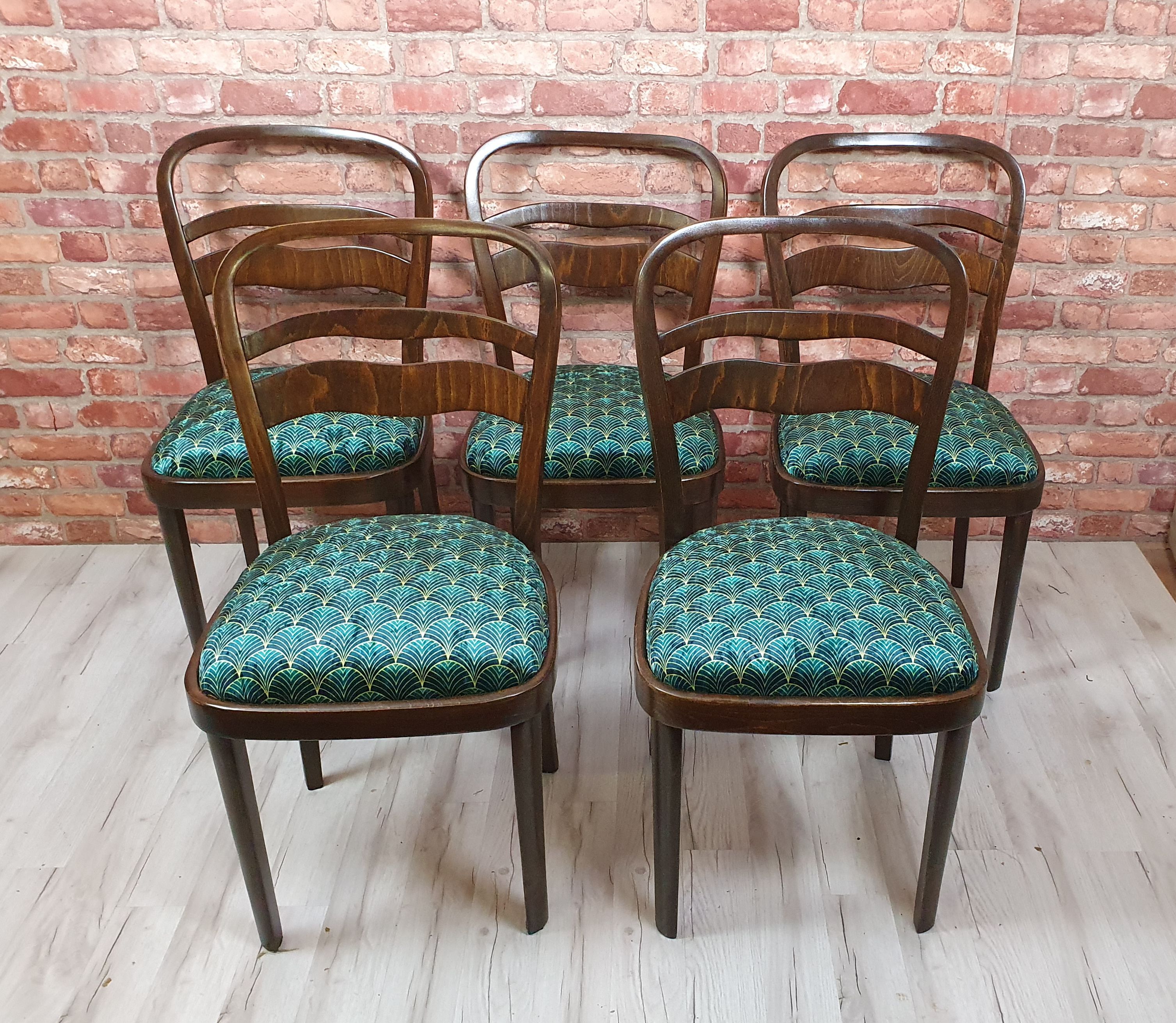 Chaises de salle à manger art déco rénovées