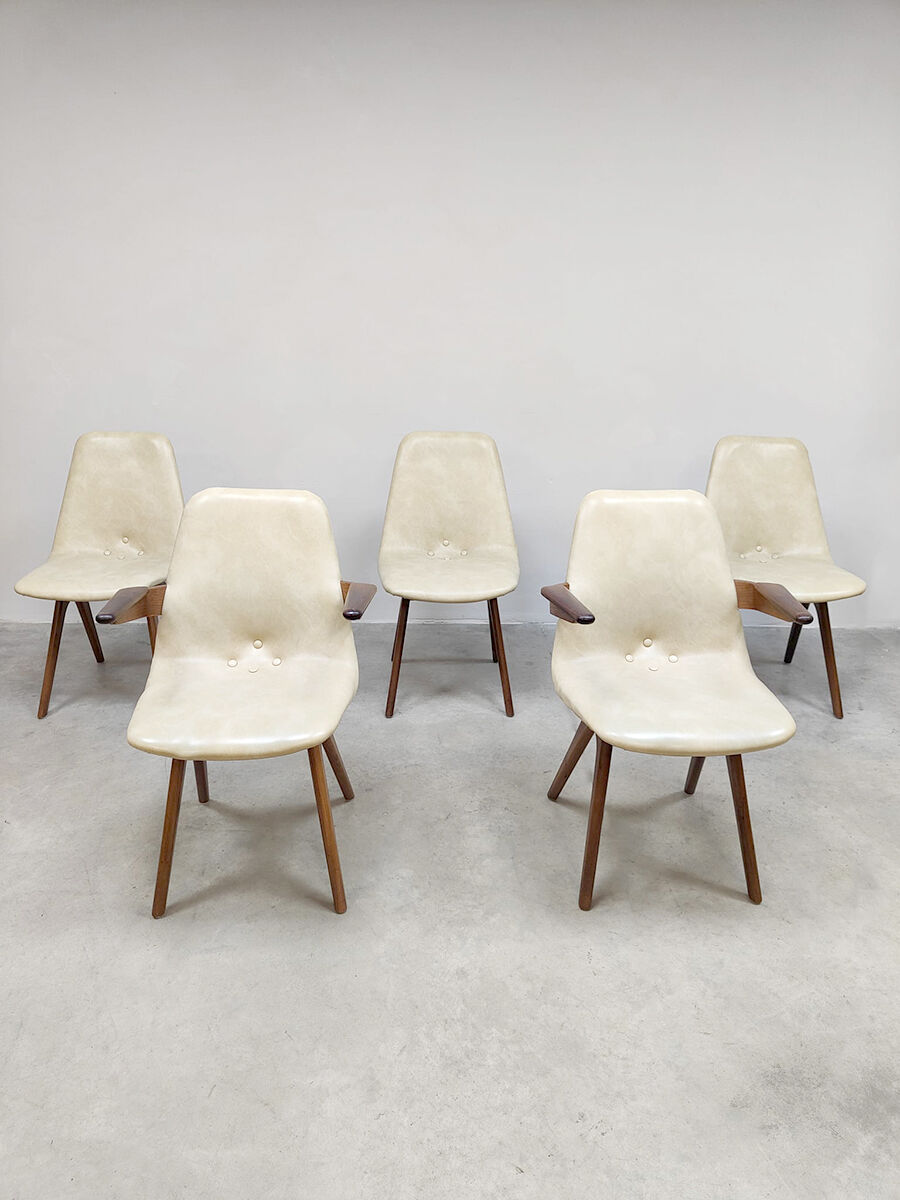 Midcentury Dutch design dining chairs