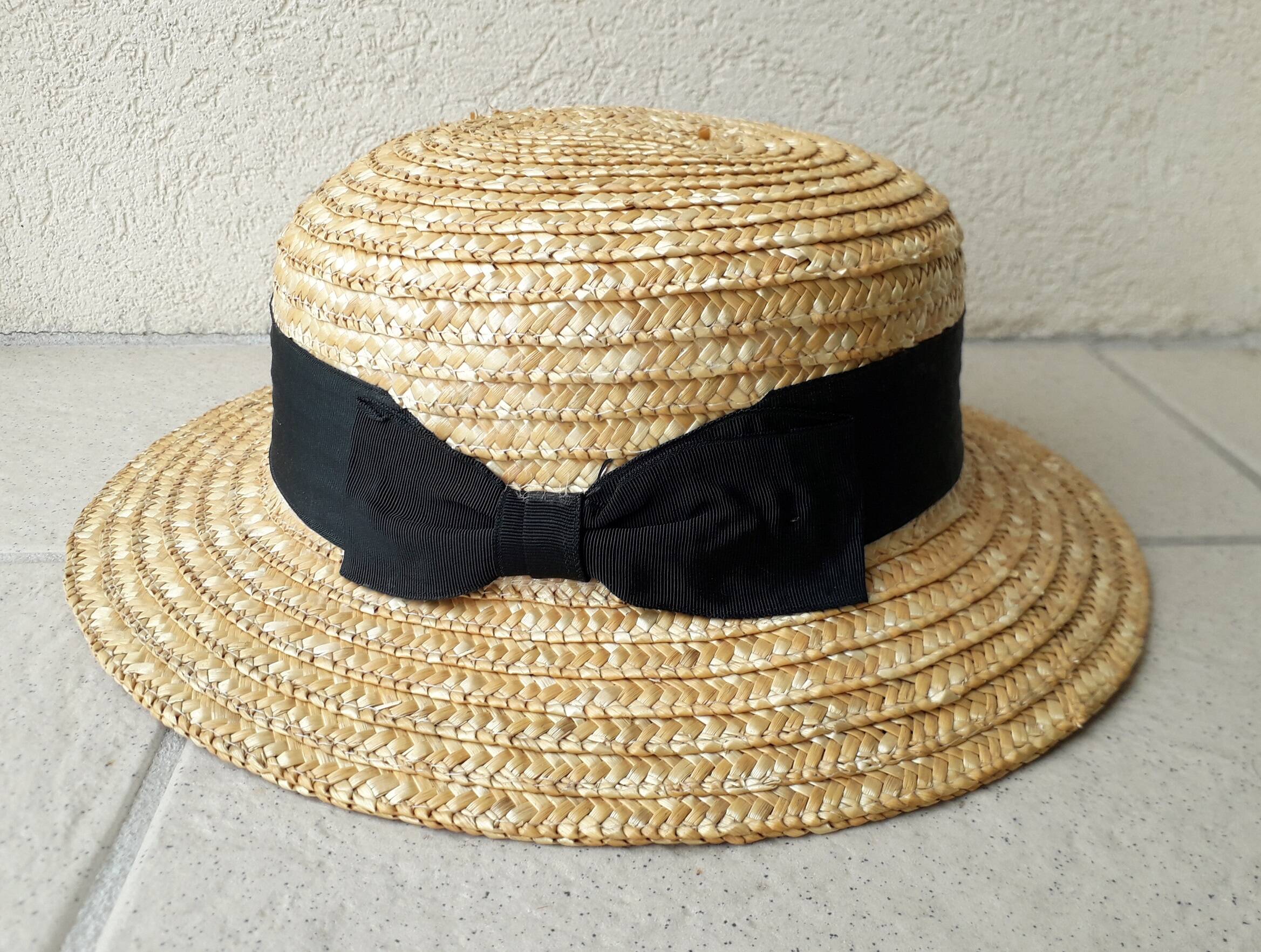 Boater style hat