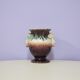 Vintage vase in brown and blue ceramics