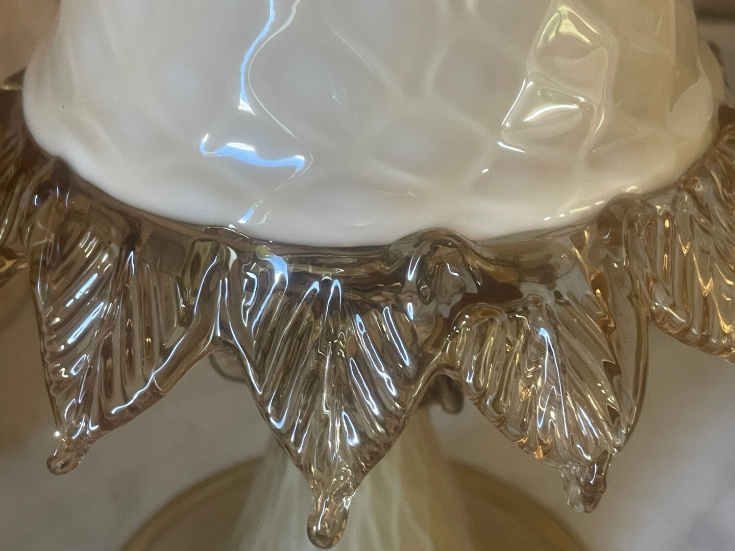 Paire de lampes de chevet en verre de Murano