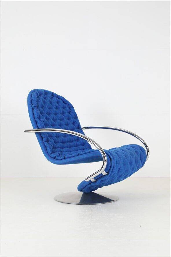 Fritz Hansen / Verner Panton “1-2-3” swivel chair / armchair / Space Age / Mid Century Danish Modern Design / 70s