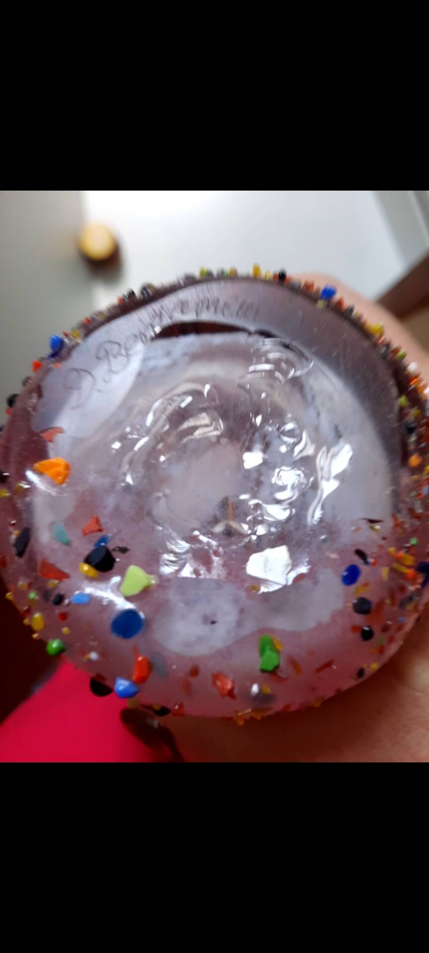 Vase/ large hand-blown glass