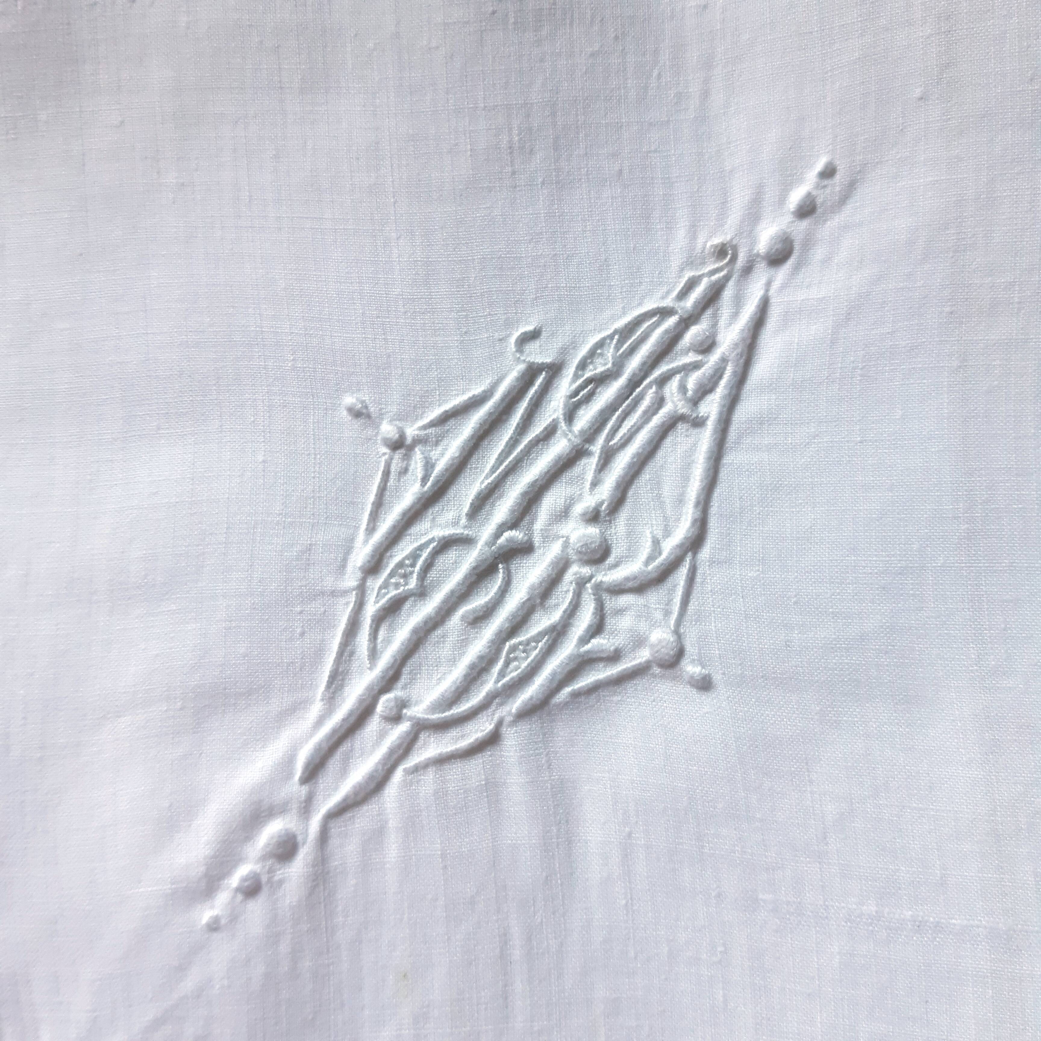 8 pure embroidered thread towels and monogrammed MR