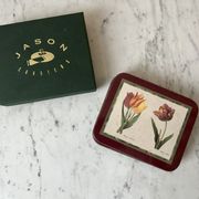 6 coasters Jason Coasters flowers Made in New Zealand (1963)